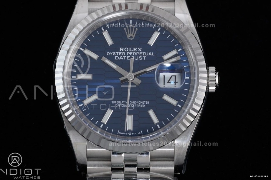 Blue 565 Dial on Bracelet 126234 1:1 Steel 904L 36 Edition DateJust Clean Texted SH TechFriendly Jubilee Best 0407